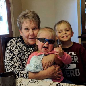 a photo of Rhonda Pruitt with her grandkids